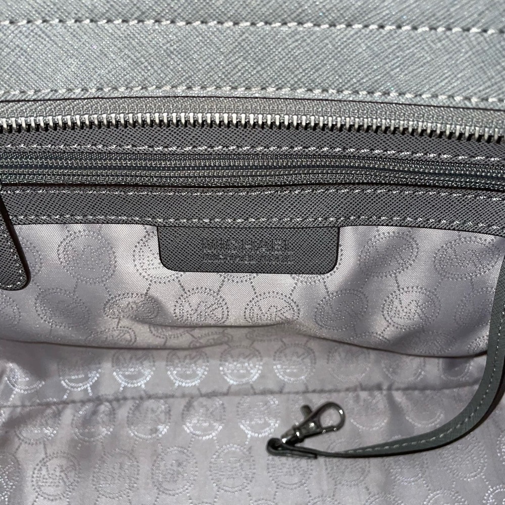 Michael Kors Selma Gray Leather Satchel Style 30T3SLMS2L - Picture 9 of 11